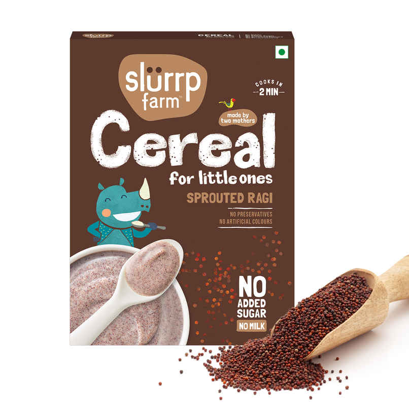 Slurrp Farm No Added Sugar | No Salt | Sprouted Ragi Powder | No Milk