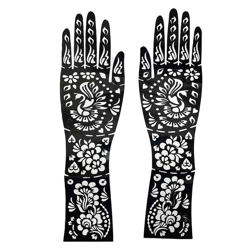 Midazzle Heena Stencils Mehandi Sticker | Large Pk1  Design5 | MIHS0003