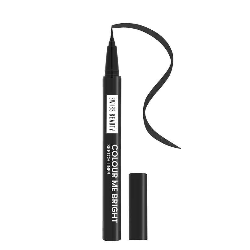 Swiss Beauty Colour Me Bright Sketch Eyeliner - 10 Black Beauty Swiss Beauty Colour Me Bright Sketch Eyeliner - 10 Black Beauty