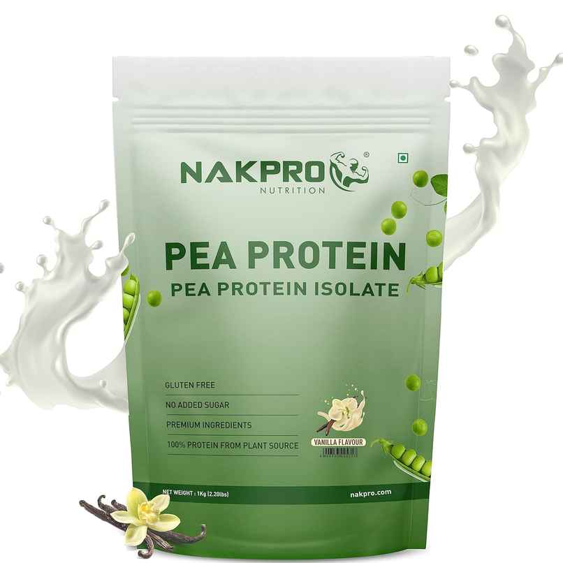 Nakpro 100% Pea Protein Isolate Vanilla - 26G Protein 4.9G Bcaa