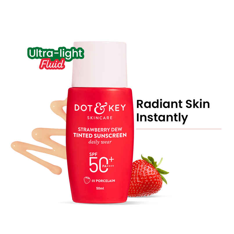 Dot & Key Strawberry Dew Tinted Sunscreen SPF 50+ PA++++ - 01 Porcelain