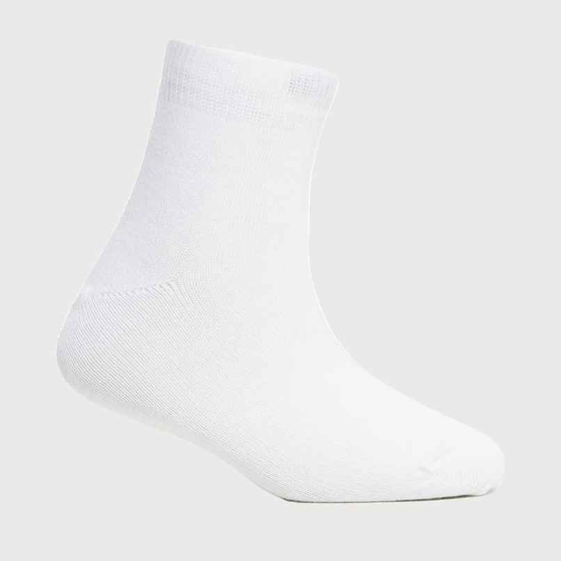 Jockey Unisex Solid Cotton, Nylon and Elastane Ankle Socks | White | 7 - 8 years
