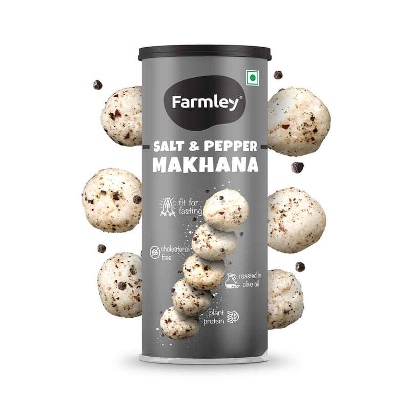 Farmley Black Pepper Roasted Makhana- Fit For Fasting