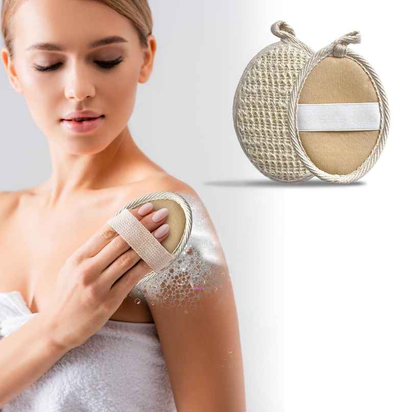 Rusabl Loofah with Natural Ramie Fibers - Oval - 2 Pack