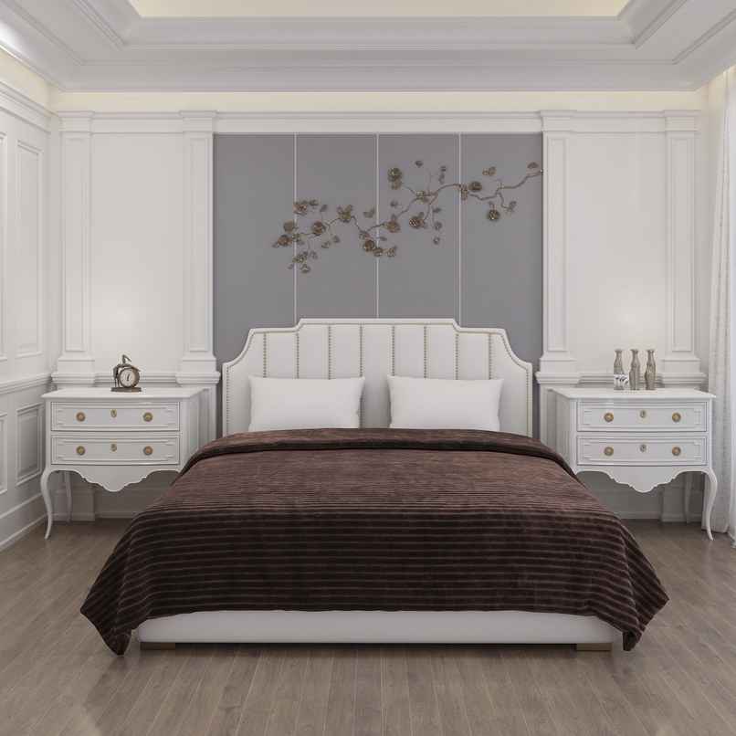 Status Ribbed Flannel Throw 150 x 200 Cm | Brown