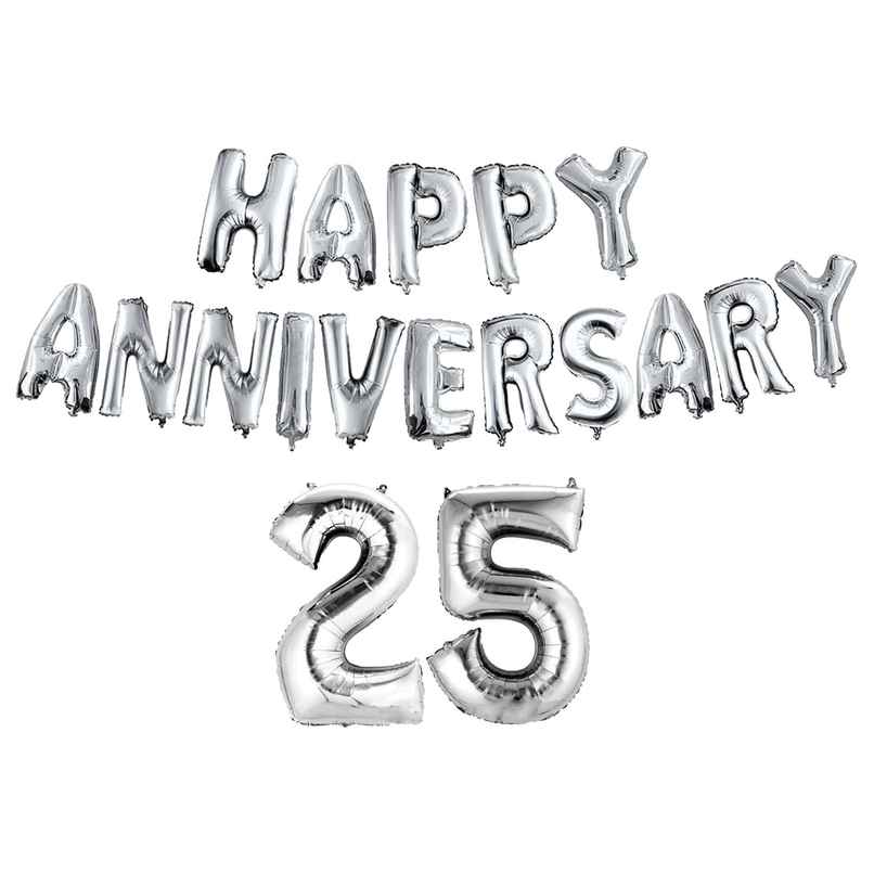 Party Propz 25Th Anniversary Decoration Items - 25Th Happy Anniversary