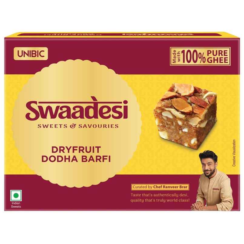 Ghee Dryfruit Dodha Barfi By UNIBIC Swaadesi