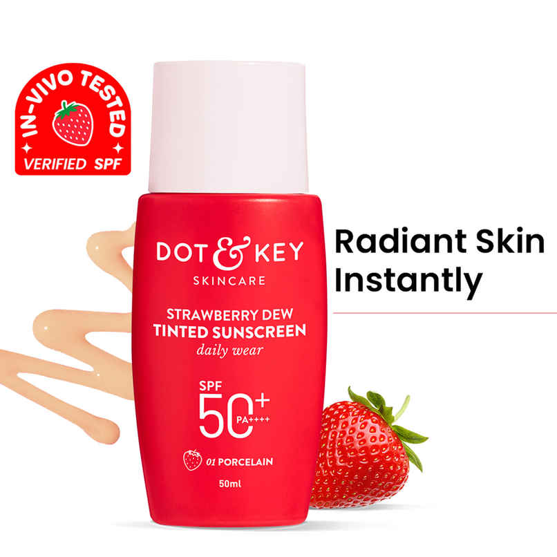 Dot & Key Strawberry Dew Tinted Sunscreen SPF 50+ PA++++ - 01 Porcelain