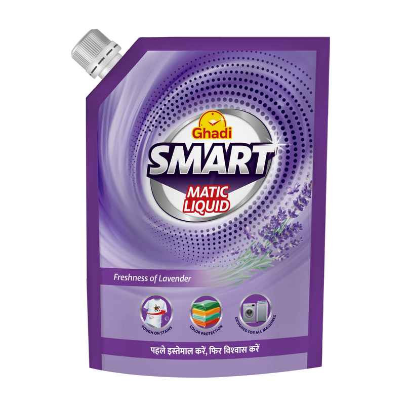 GHADI Smart Matic Liquid Detergent Lavender Fragrance