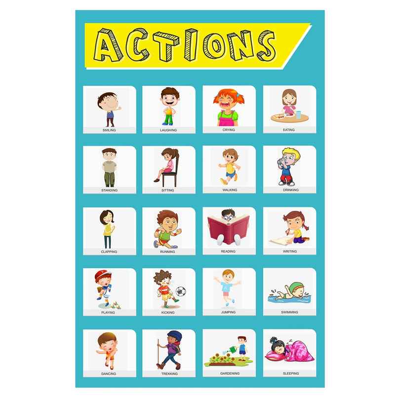 Paper Plane Design Kids Early Learning Educational Poster | Size 12 x 18 Inch | D3