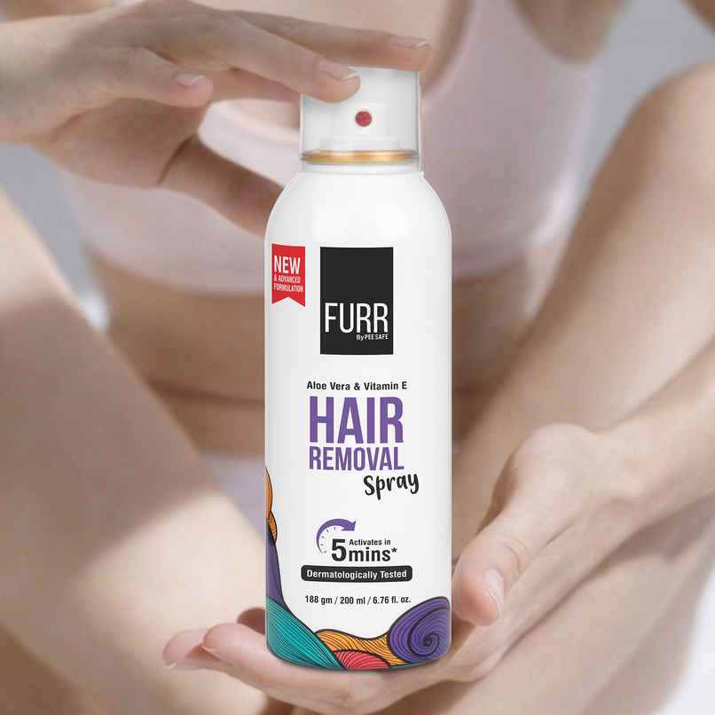 FURR By Pee Safe Unisex Hair Removal Spray | Quick & Easy Hair Removal for Body