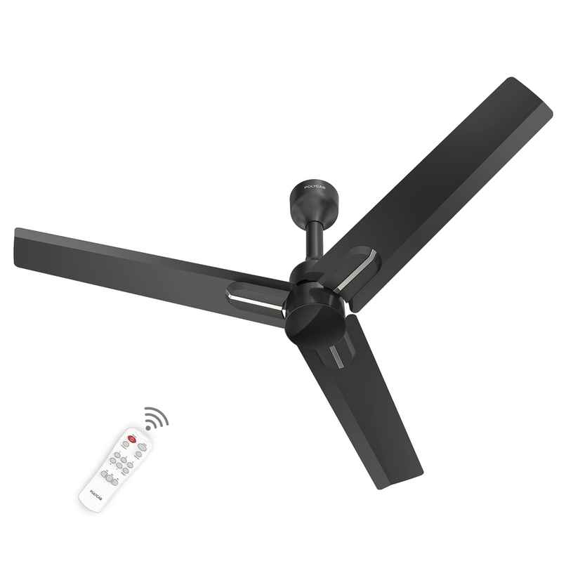 Polycab Wizzy Neo BLDC Ceiling fan,1200mm,Remote Control,5-Star,100% Copper,Black & Silver