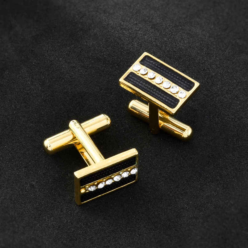 Voylla Pinnacle of Style Gold Men's Cufflinks