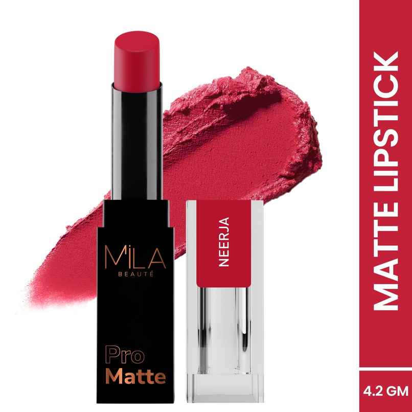 Mila Beaute Pro Matte Creamy Lipstick Luxurious Texture | 06 Neerja Mila Beaute Pro Matte Creamy Lipstick Luxurious Texture | 06 Neerja