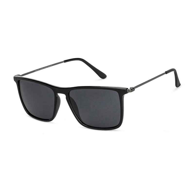 Vincent Chase By Lenskart Unisex Stainless Steel Sunglasses | Black - L