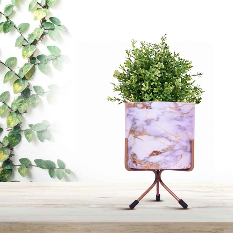 Cinagro Metal Flower Vase Planter Pot - Mandala Mirage White| Suitable for Home Decor & Garden