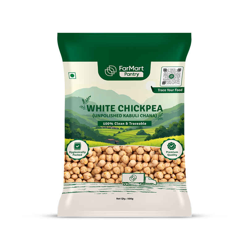 Farmart Pantry White Chickpea Jumbo Size/Kabuli Chana Big