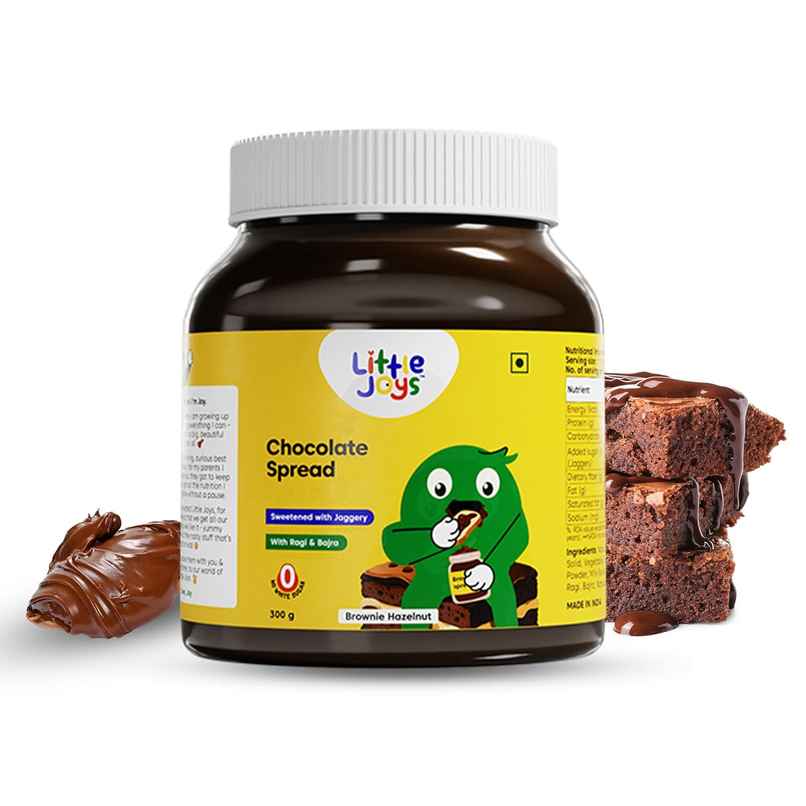 Little Joys Chocolate Spread | Sweetened with Jaggery | Rich Hazelnut | Cocoa | Ragi | Bajra