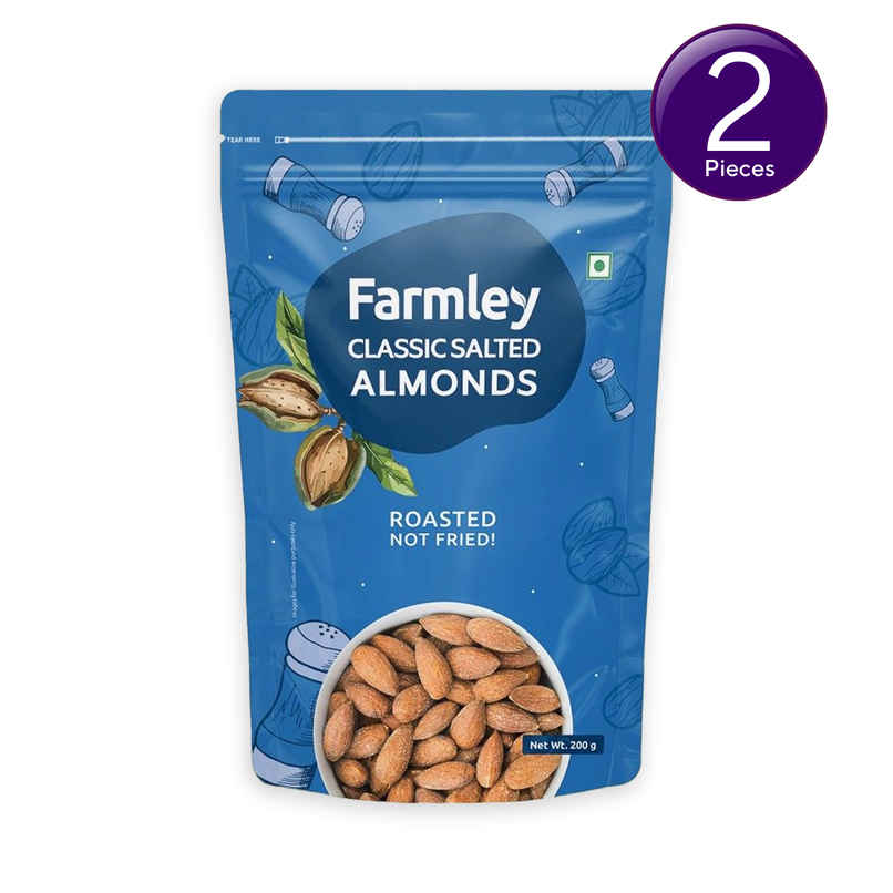 Farmley Classic Salted Roasted Almonds (Badam) Combo