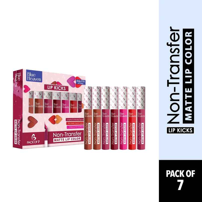 Blue Heaven Lip Kicks Non-Transfer Lipcolor | 7 pack Blue Heaven Lip Kicks Non-Transfer Lipcolor | 7 pack