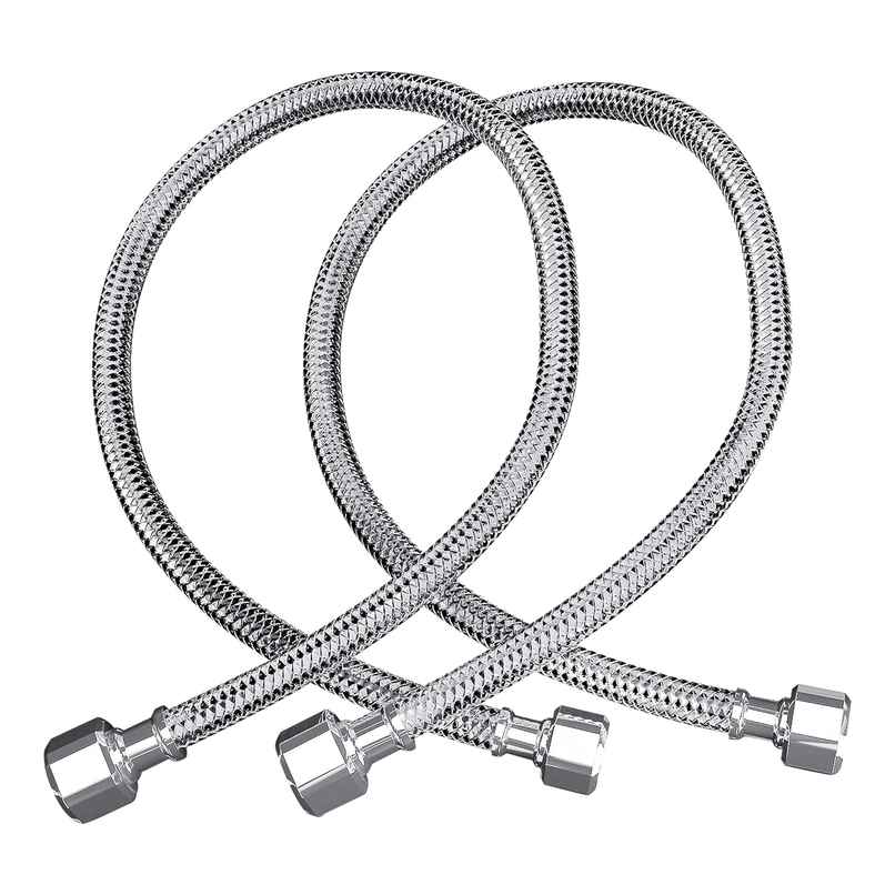 Lifelong LLBACP01, 304 Grade Braided Stainless Steel Connection Geyser Pipe - 18 Inches Lifelong LLBACP01, 304 Grade Braided Stainless Steel Connection Geyser Pipe - 18 Inches