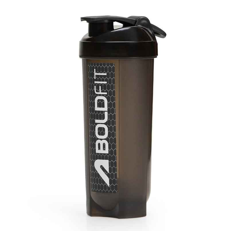 Boldfit Gym Typhoon Shaker Bottle | 700 ml | 100% Leakproof | Black