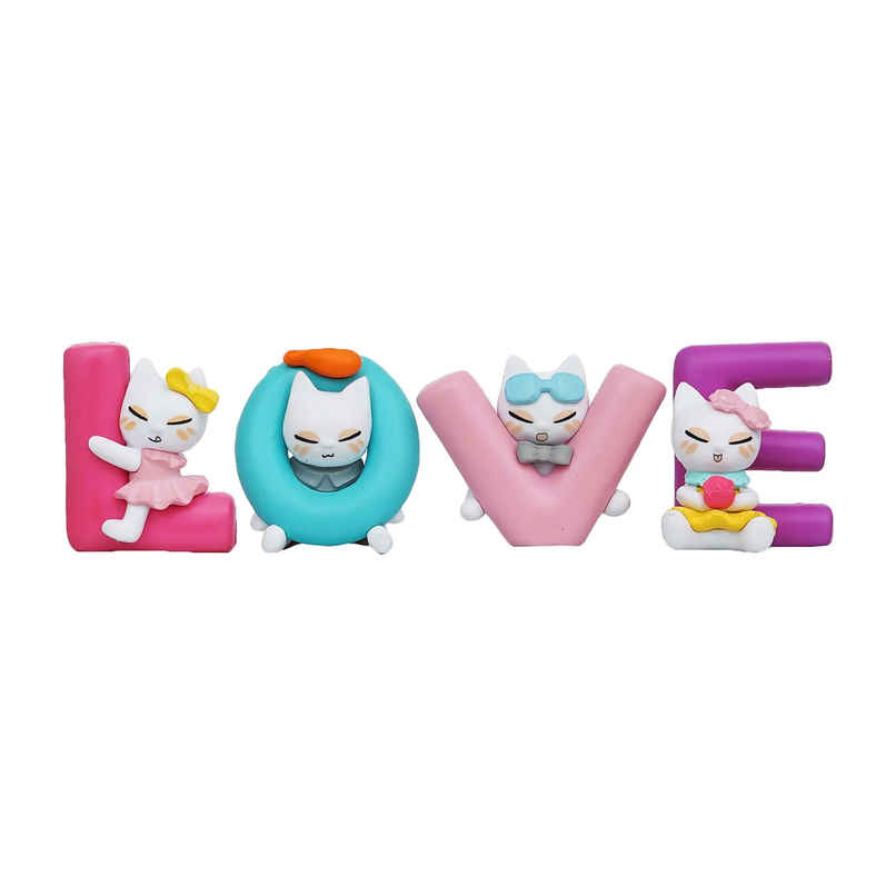 eCraftIndia Multicolor Polyresin Love Animated Characters Decorative Showpiece for Valentine's Day