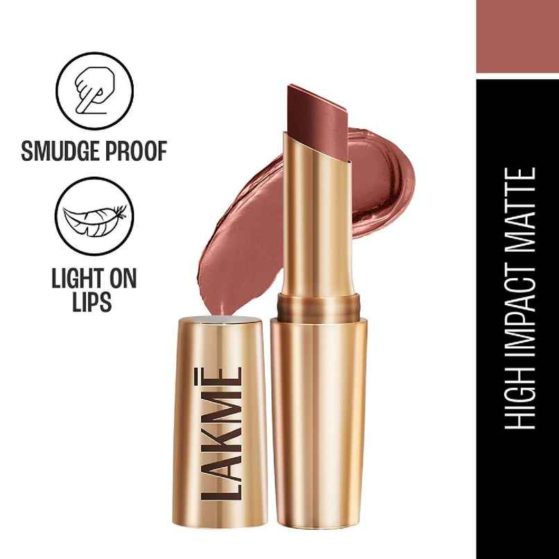 Lakme 9to5 Powerplay Priming Matte Lipstick, Lasts 16hrs, Nude Touch Lakme 9to5 Powerplay Priming Matte Lipstick, Lasts 16hrs, Nude Touch