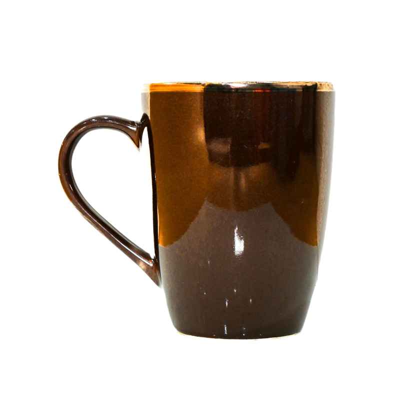 Femora 22K Liquid Gold Ceramic Coffee Mug (320Ml) Brown 2 Piece