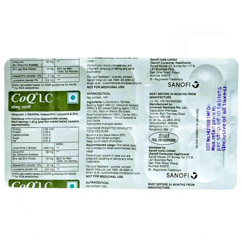 CoQ LC Tablet CoQ LC Tablet