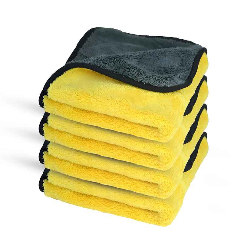 Autofy Multipurpose Microfiber Car Cleaning Cloth (Pack of 4) - Assorted | 800 GSM | 40 cm x 40 cm