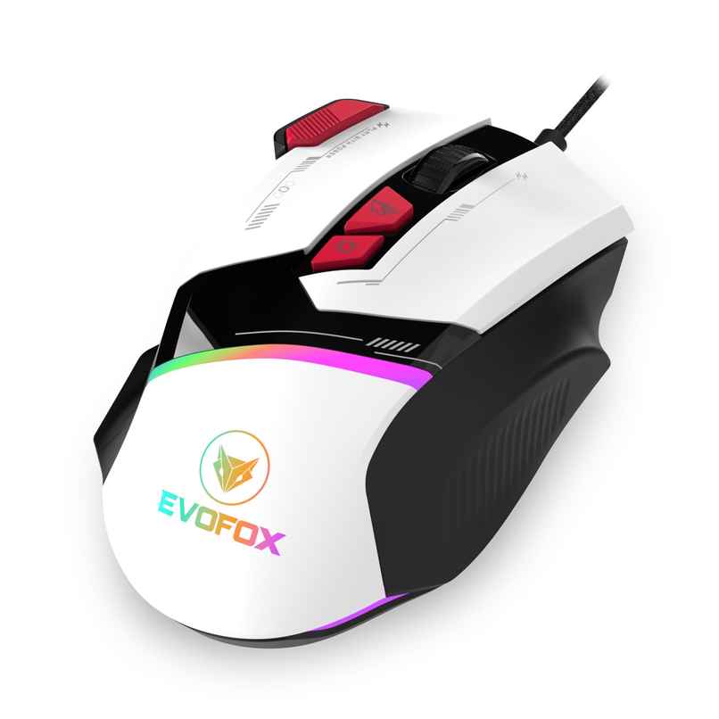 EvoFox Blaze Ultra Value 8 Button Programmable Gaming Mouse with 1000Hz Polling Rate | Gaming Grade DPI 200 to 12800 | Ultra-Responsive 7000fps | RGB Lights with Music sync Mode | Windows Software - Blaze (Black)