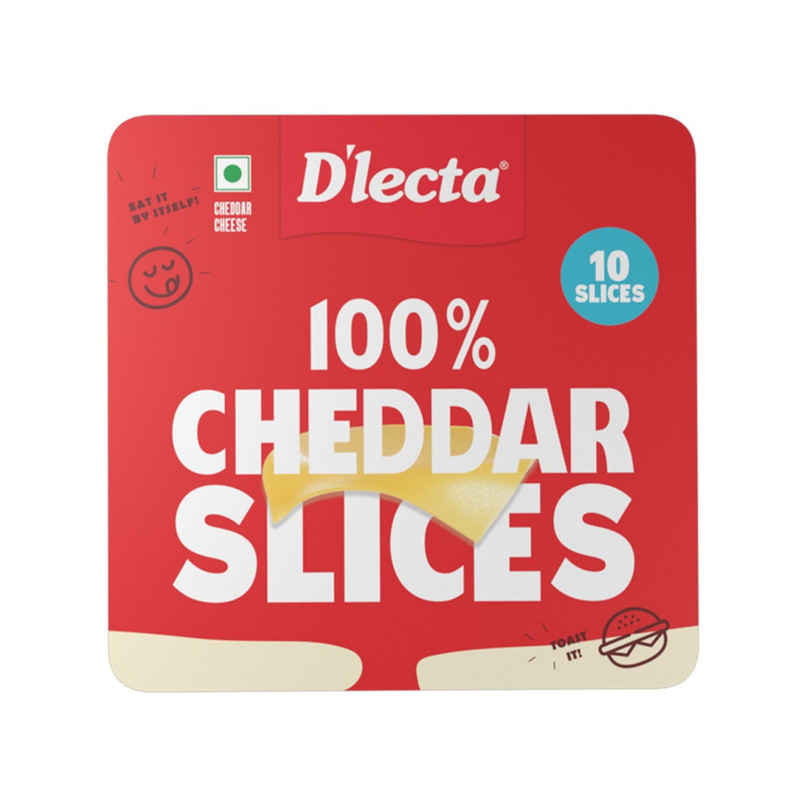 D'lecta 100% Cheddar Cheese Slices