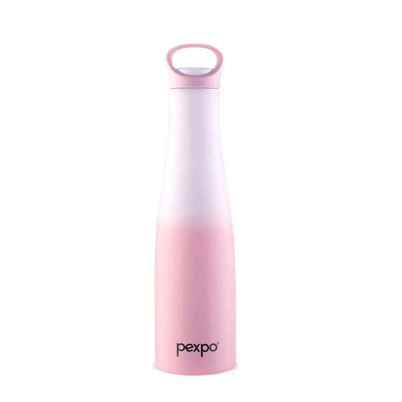 Pexpo Stainless Steel Morocco Hot & Cold Insulated Water Bottle | Pink & Purple | 620 ml