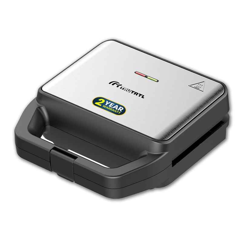 truTRTL Premium 3-in-1 Sandwich Maker Electric with Detachable Plates| 800W| Silver truTRTL Premium 3-in-1 Sandwich Maker Electric with Detachable Plates| 800W| Silver