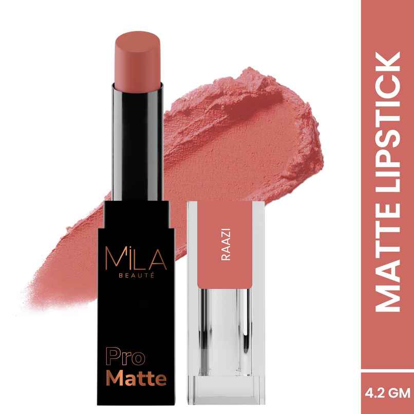 Mila Beaute Pro Matte Creamy Lipstick Luxurious Texture | 17 Raazi Mila Beaute Pro Matte Creamy Lipstick Luxurious Texture | 17 Raazi