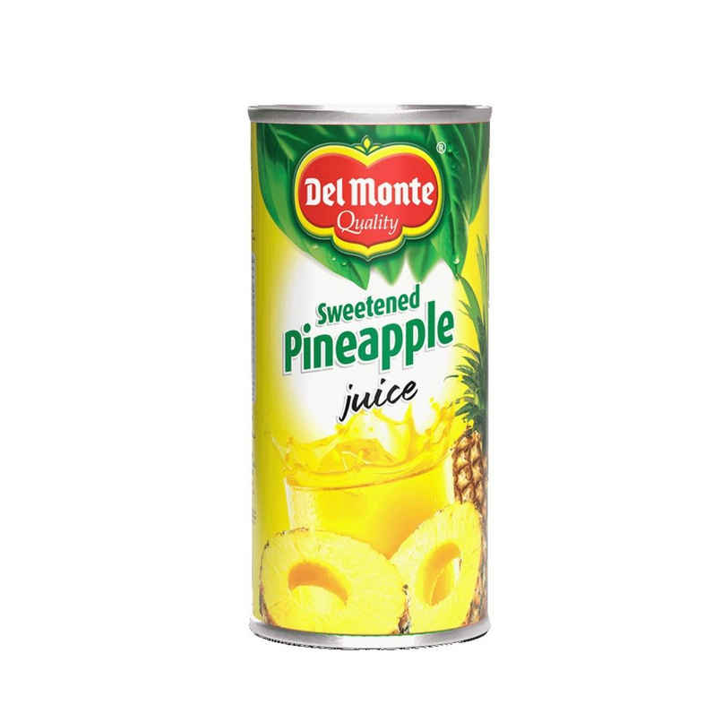 Del Monte Pineapple Fruit Drink Tropical Taste, Real Pineapple Crush, Perfect for Cocktails & Mocktail
