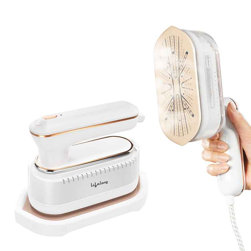 Lifelong 1250 W Steam Iron|Handheld GarmentSteamer with Rest Stand|Portable|90 ml Tank (LLGRMS901) Lifelong 1250 W Steam Iron|Handheld GarmentSteamer with Rest Stand|Portable|90 ml Tank (LLGRMS901)