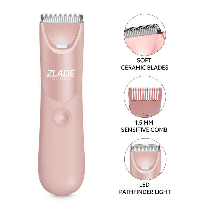 Zlade Women's Summer Intimate Hair Removal Trimmer | Bikini Line, Underarms, Body Hair | Waterproof Zlade Women's Summer Intimate Hair Removal Trimmer | Bikini Line, Underarms, Body Hair | Waterproof