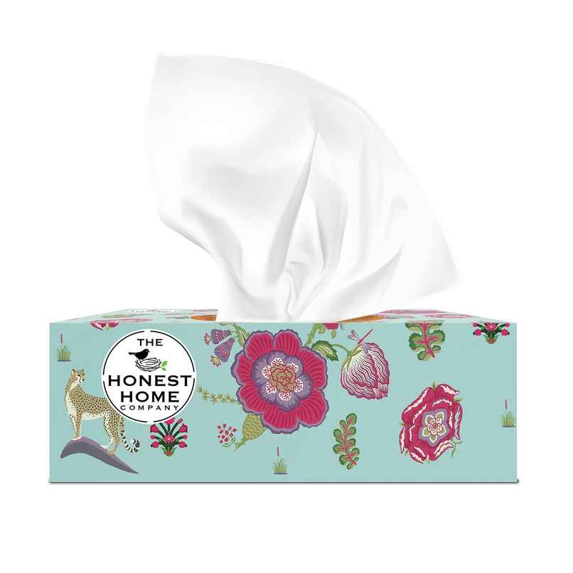 The Honest Home Company Face Tissue 2 Ply | 100 Pulls | Festive Blue