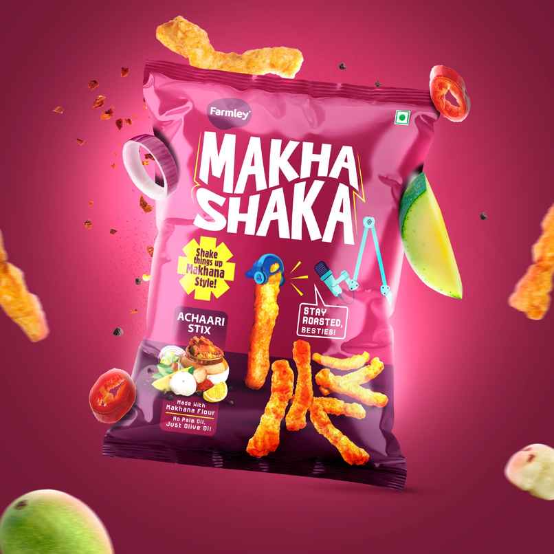 Farmley Makha Shaka- Achaari Stix | Made with Makhana