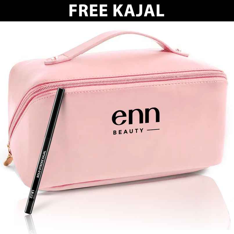 ENN Beauty Travel Tote - Multifunctional Organizer Makeup Bag with Free Kajal