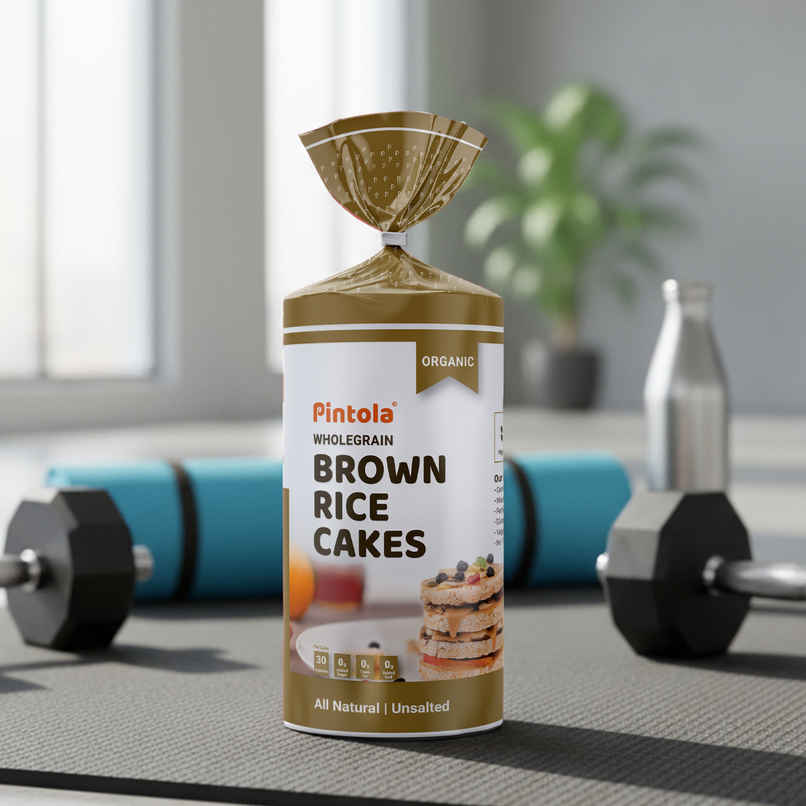 Pintola Organic Wholegrain Brown Rice Cakes Unsalted | Snack Essential