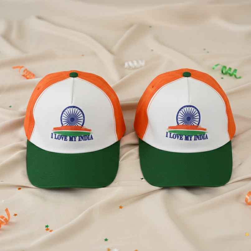 Tricolor Patriotic Cap Set | Pack of 2 | Picfest
