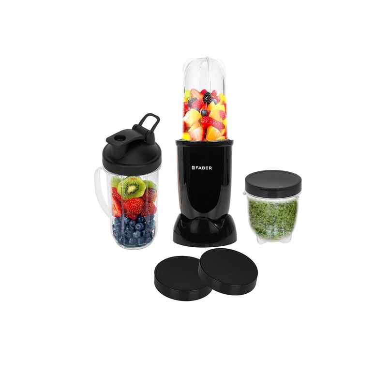 Faber Sportz Blender 3-in-1 Nutrifit Nero | 400W | Detachable SS Blade |3 PC Jar 500ML+300ML+500ML Mug Faber Sportz Blender 3-in-1 Nutrifit Nero | 400W | Detachable SS Blade |3 PC Jar 500ML+300ML+500ML Mug