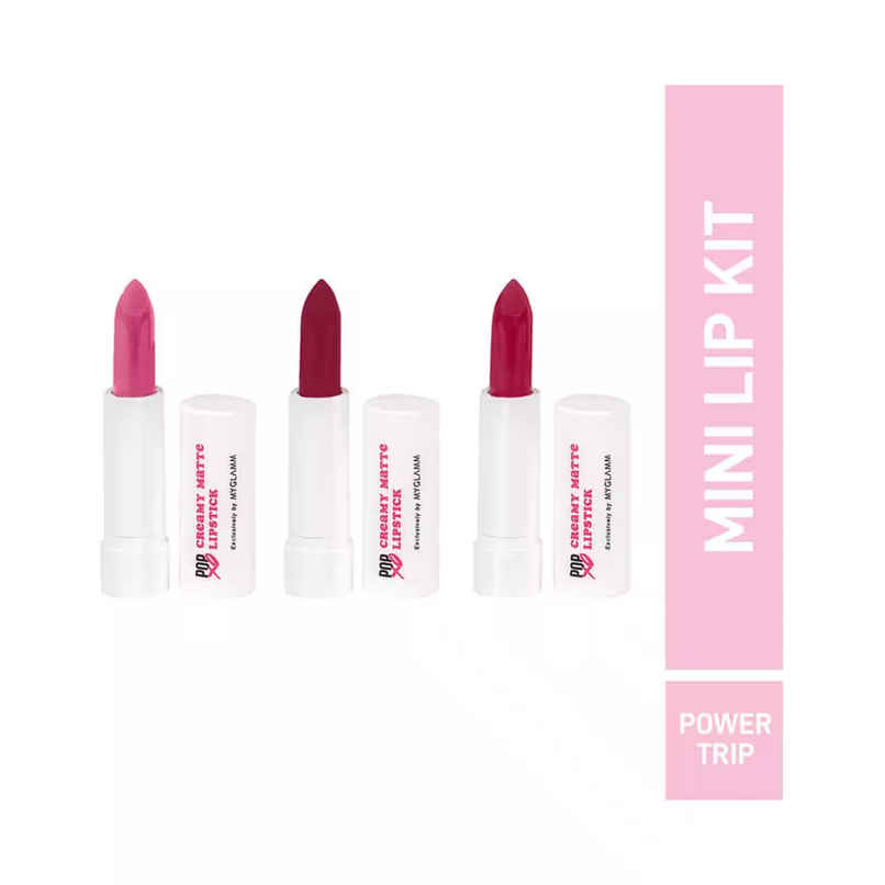 Myglamm Popxo Makeup Collection Mini Lip Kit - Power Trip Myglamm Popxo Makeup Collection Mini Lip Kit - Power Trip