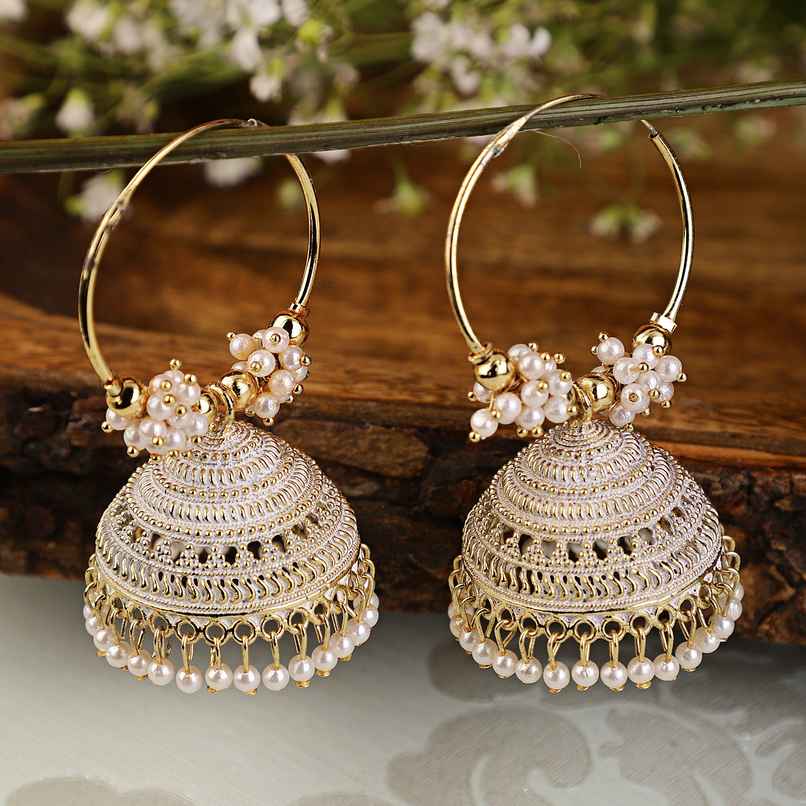 Shining Diva Fashion Latest Stylish Traditional Jhumka Jhumki Earrings for Women & Girls | 13623er