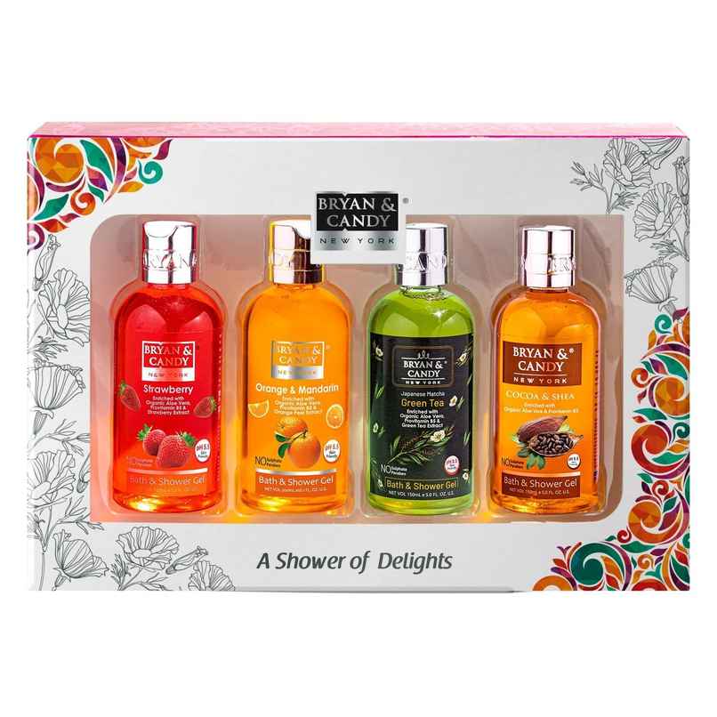 Bryan & Candy Luxurious Shower Gel Combo Kit Gift Set | Fresh Fragrances | Pack Of 4