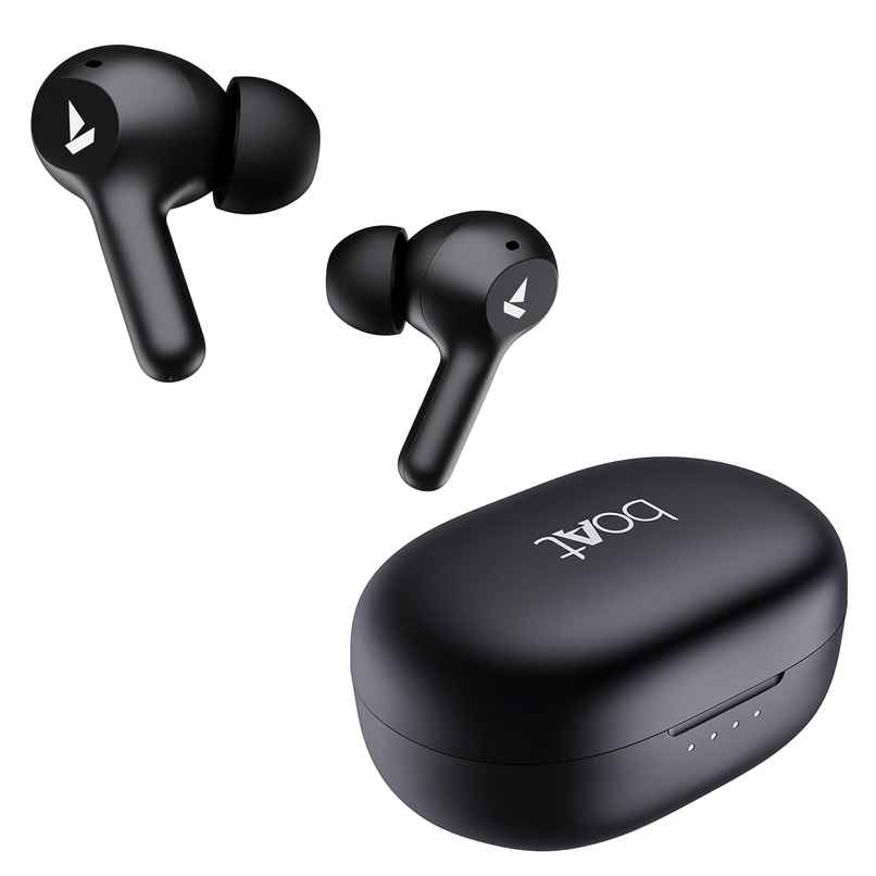 boAt Airdopes 71 TWS Earbuds w/ 40H Playtime, Dual Mics with ENx & ASAP Charge (Active Black)