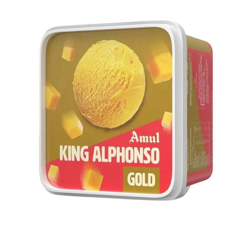 Amul Gold King Alphonso Ice Cream Tub | Rich & Creamy